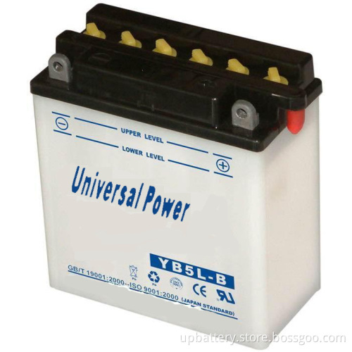 Factory Outlet! Dry Charged Vented Motorcycle Battery (YB5L-B)